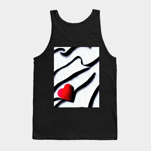 Hearts and Ribbons Tank Top by AbstraktTheArt